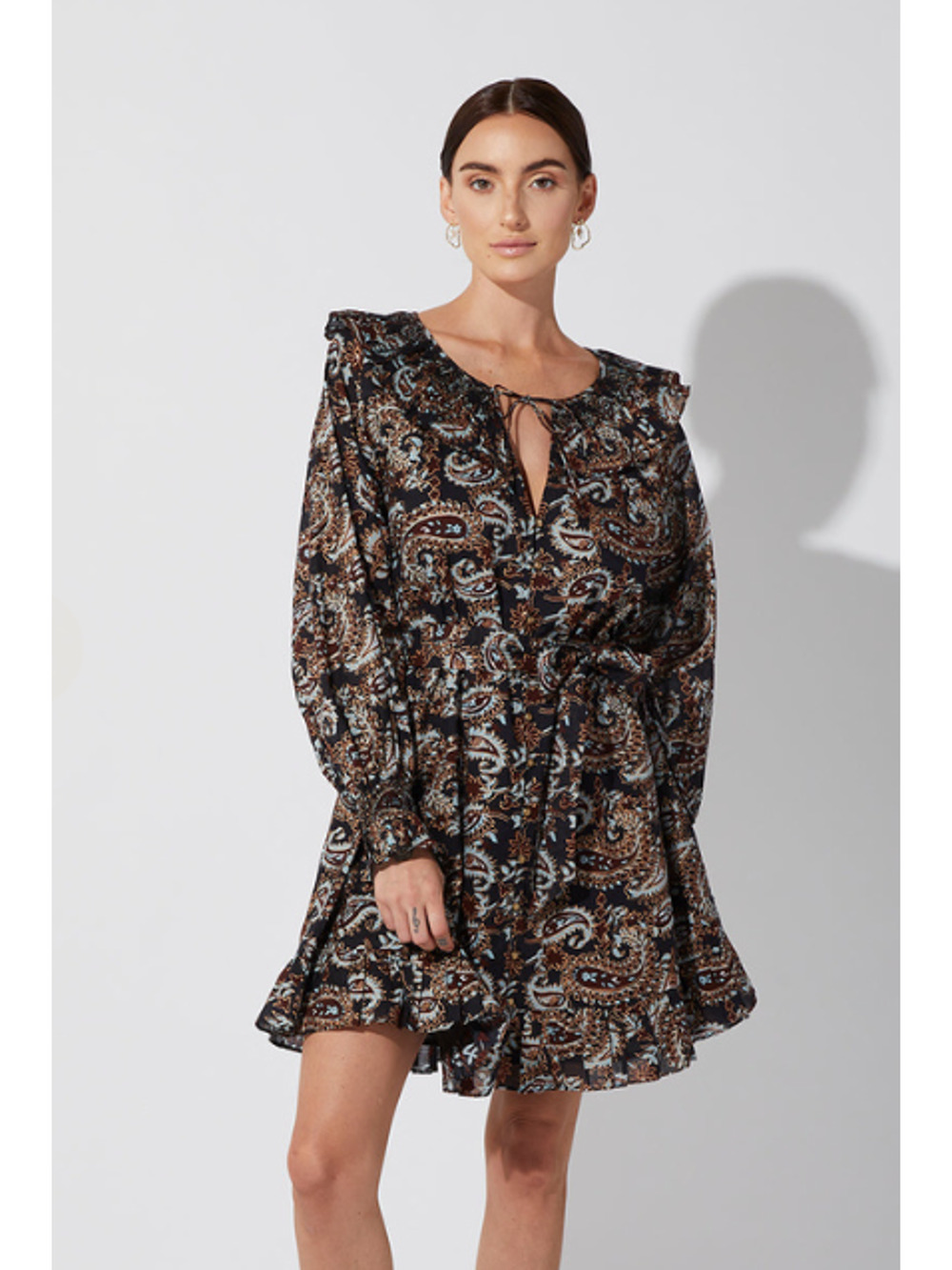 CLEOBELLA NWT Carolyn Paisley Print Organic Cotton Mini Dress // S